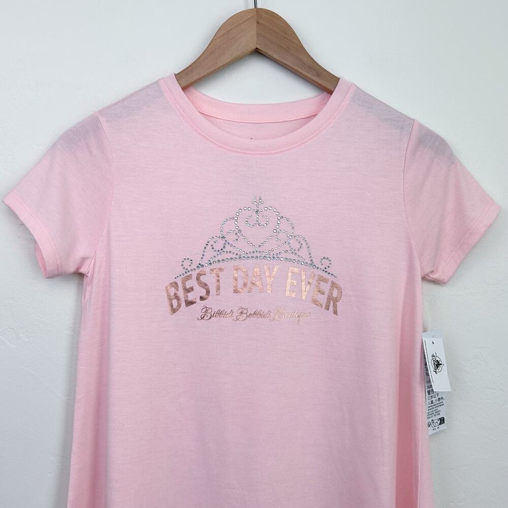 Disney World Girl's Bippity Boppity Boutique Rhinestone Princess Crown Tee NWT - Picture 2 of 5